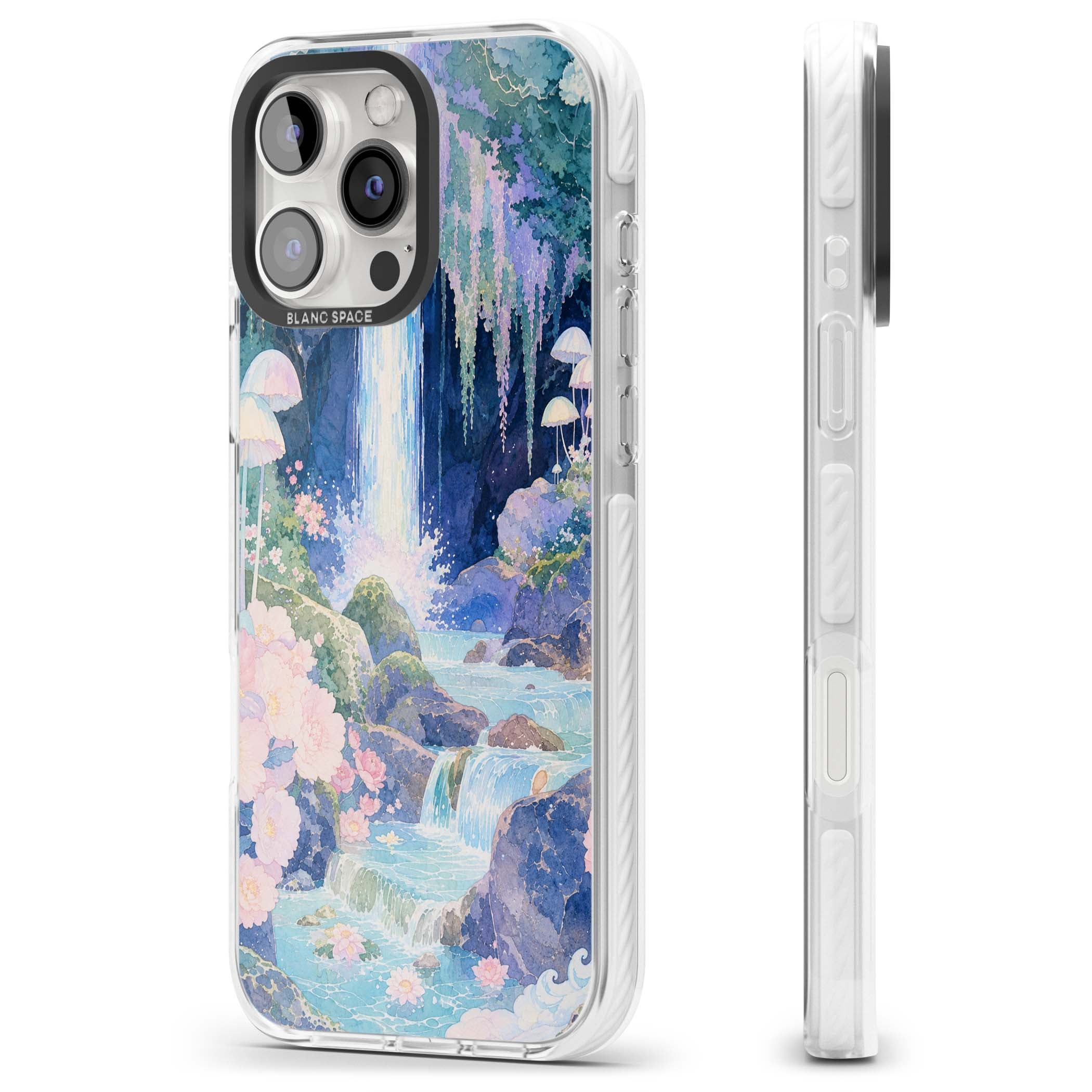 Mystic Waterfall art iPhone case | Clear Impact case for iPhone 16 Pro, iPhone 16 Pro Max