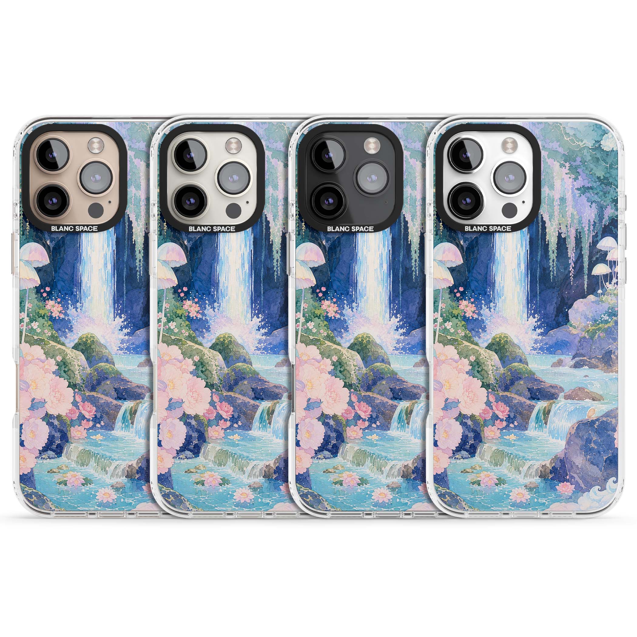 Mystic Waterfall art iPhone case | Clear Impact case for iPhone 16 Pro, iPhone 16 Pro Max