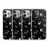 iPhone 16 Pro Max Cosmic Outer Space Design White on Black Black Impact Phone Case