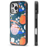 iPhone 16 Pro Max Bright Circles Abstract Black Impact Phone Case