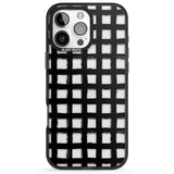 iPhone 16 Pro Max Messy Black Grid - Clear Black Impact Phone Case