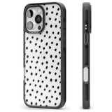 iPhone 16 Pro Max Messy Black Dot Pattern Black Impact Phone Case