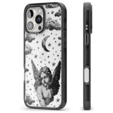 Celestial Cherub Black Impact Phone Case for iPhone 16 Pro, iPhone 16 Pro Max