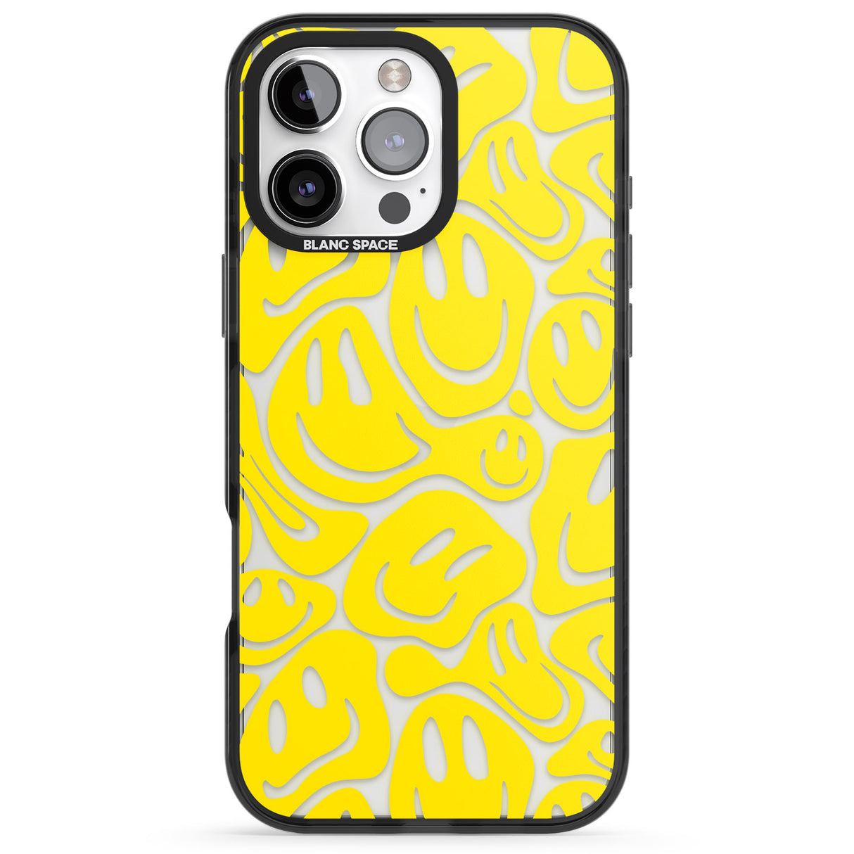 iPhone 16 Pro Max Yellow Acid Faces Black Impact Phone Case