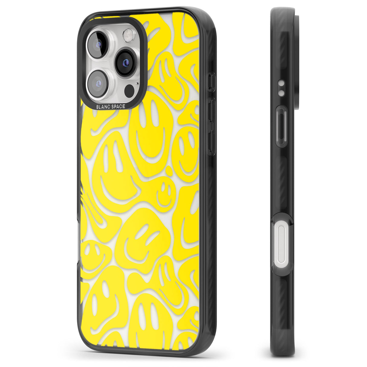 iPhone 16 Pro Max Yellow Acid Faces Black Impact Phone Case