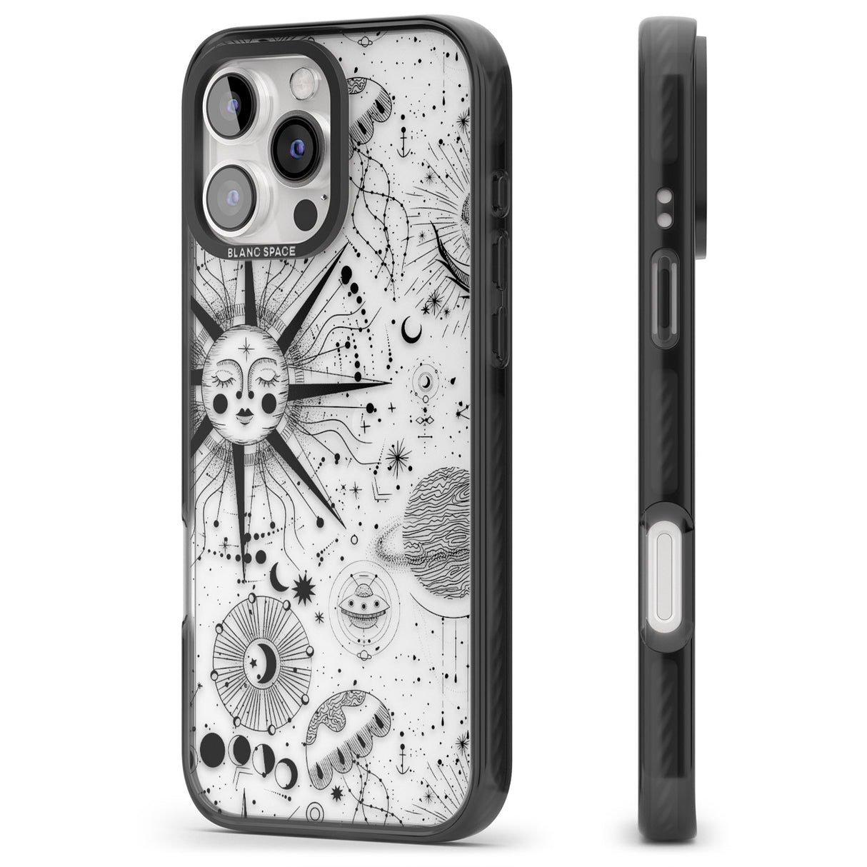 iPhone 16 Pro Max Large Sun Vintage Astrological Black Impact Phone Case