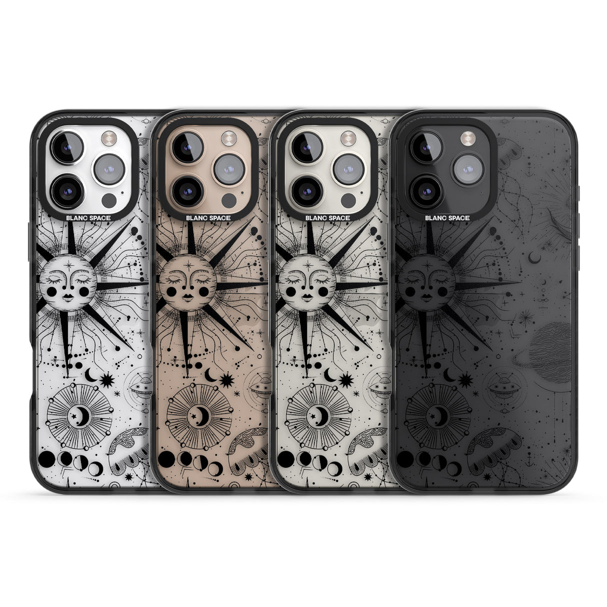 iPhone 16 Pro Max Large Sun Vintage Astrological Black Impact Phone Case