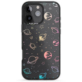 iPhone 16 Pro Max Cosmic Outer Space Design Pastels on Clear Black Impact Phone Case