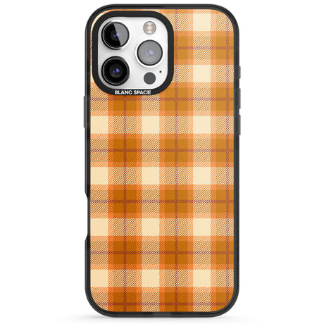 Pumpkin Plaid Black Impact Phone Case for iPhone 16 Pro, iPhone 16 Pro Max