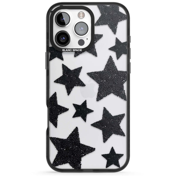 Beaded Black Stars