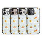 iPhone 16 Pro Max Sweet As Honey Patterns: Bees & Rainbows Black Impact Phone Case