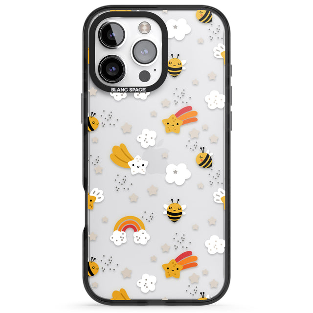 iPhone 16 Pro Max Busy Bee Black Impact Phone Case