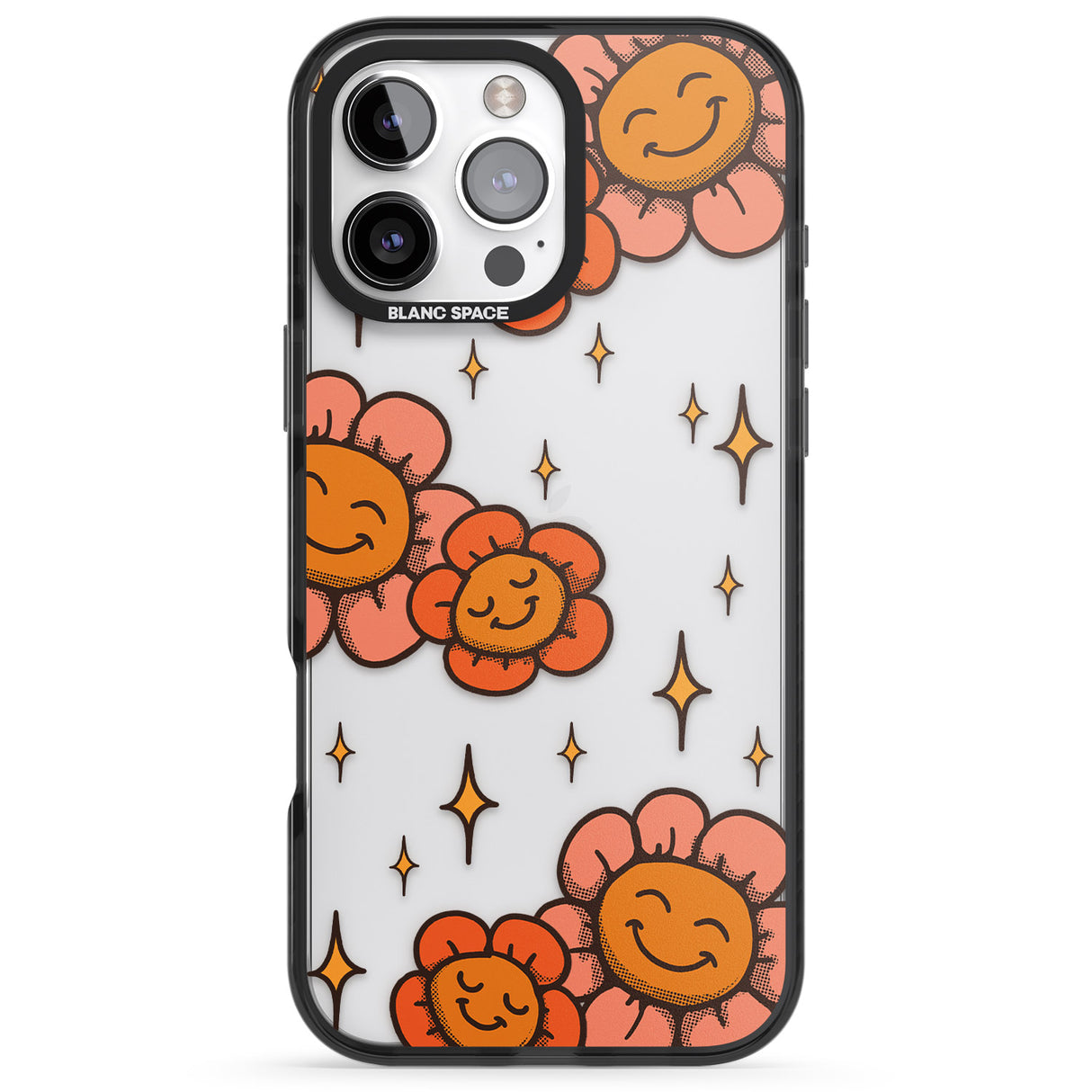 iPhone 16 Pro Max Mellow Flowers Black Impact Phone Case + Magsafe