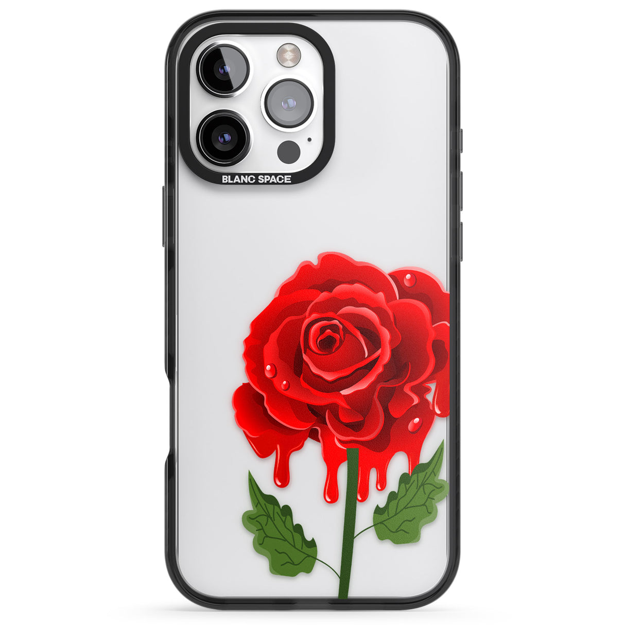 iPhone 16 Melting Rose Clear Impact Phone Case