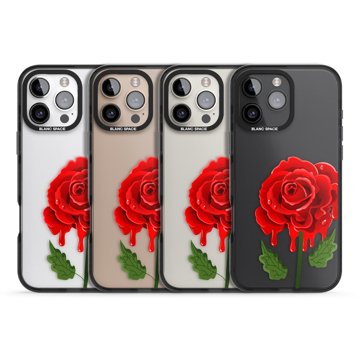 iPhone 16 Melting Rose Clear Impact Phone Case