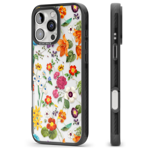 iPhone 16 Whimsical Wildflowers Clear Impact Phone Case