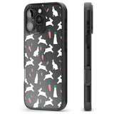 iPhone 16 Pro Max White Bunnies and Carrots Black Impact Phone Case