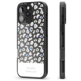 iPhone 16 Pro Max Personalised Grey & White Daisies Floral Design Black Impact Phone Case