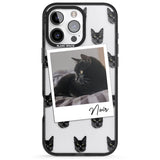 iPhone 16 Pro Max Personalised Bombay Cat Photo Black Impact Phone Case