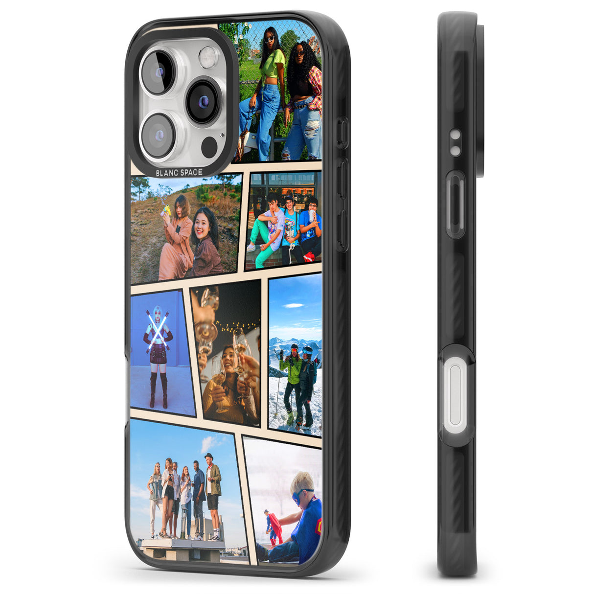 iPhone 16 Pro Max Comic Strip Photo Black Impact Phone Case