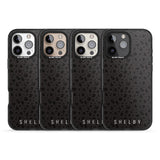 iPhone 16 Pro Max Personalised Minimal Lettering Dark Leopard Black Impact Phone Case