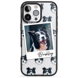 iPhone 16 Pro Max Personalised Border Collie - Dog Photo Black Impact Phone Case