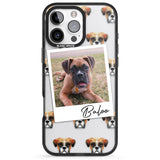 iPhone 16 Pro Max Personalised Boxer - Dog Photo Black Impact Phone Case