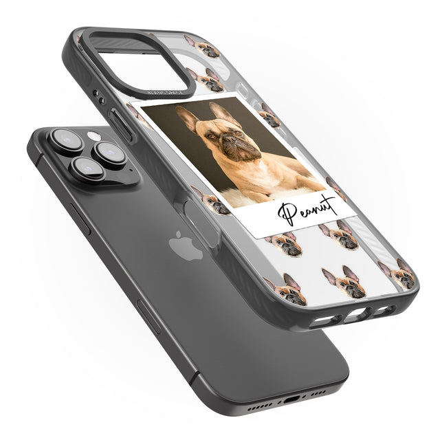 iPhone 16 Pro Max Personalised French Bulldog, Tan - Dog Photo Black Impact Phone Case