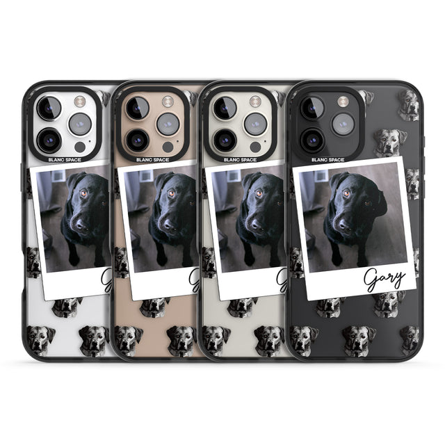 iPhone 16 Pro Max Personalised Labrador, Black - Dog Photo Black Impact Phone Case