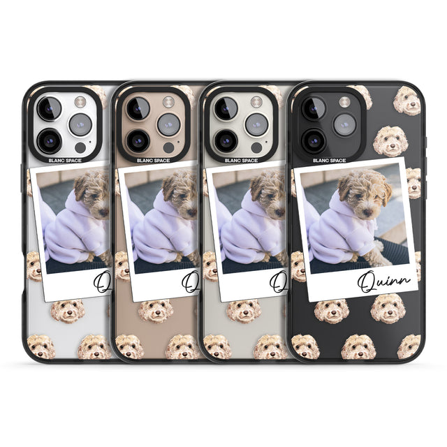 iPhone 16 Pro Max Personalised Cockapoo, Cream - Dog Photo Black Impact Phone Case