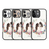 iPhone 16 Pro Max Personalised Tri Coloured King Charles Watercolour Dog Portrait Black Impact Phone Case