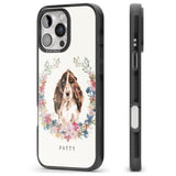 iPhone 16 Pro Max Personalised Brown Cocker Spaniel - Watercolour Dog Portrait Black Impact Phone Case