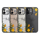 iPhone 16 Pro Max Personalised Ferns & Wildflowers Black Impact Phone Case