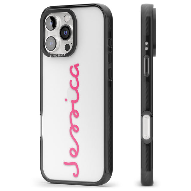 iPhone 16 Pro Max Personalised Summer Name Black Impact Phone Case