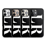 iPhone 16 Pro Max Personalised White & Black Letters Black Impact Phone Case