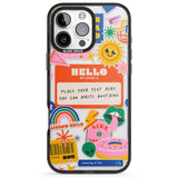 iPhone 16 Pro Max Personalised Nostalgia Sticker Mix #2 Black Impact Phone Case