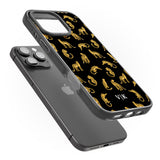 iPhone 16 Pro Max Personalised Cheetah Pattern: Black Black Impact Phone Case