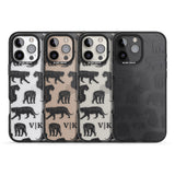 iPhone 16 Pro Max Personalised Tiger Silhouettes Black Impact Phone Case