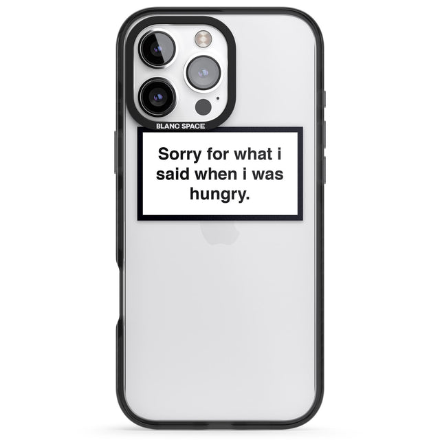 iPhone 16 Pro Max Personalised Create your own Warning Label Black Impact Phone Case