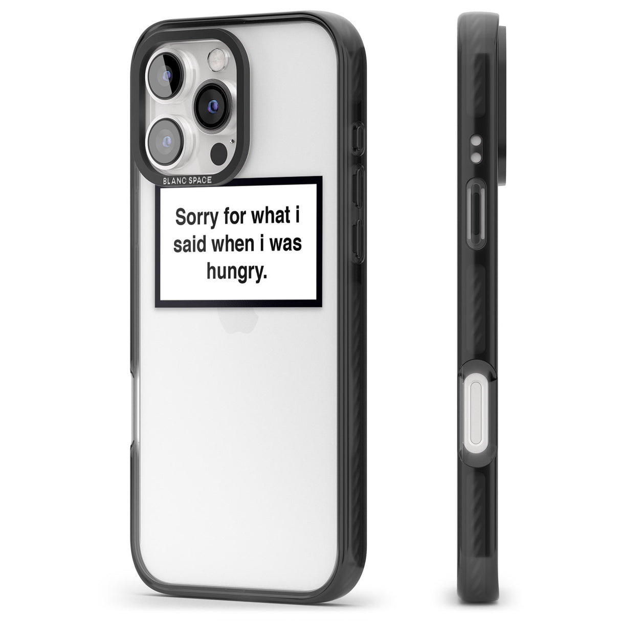 iPhone 16 Pro Max Personalised Create your own Warning Label Black Impact Phone Case