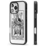 iPhone 16 Pro Max Personalised The Emperor Tarot Card - Transparent Black Impact Phone Case