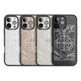 iPhone 16 Pro Max Personalised Wheel of Fortune Tarot Card - White Transparent Black Impact Phone Case