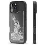 iPhone 16 Pro Max Personalised Strength Tarot Card - White Transparent Black Impact Phone Case