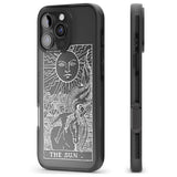 iPhone 16 Pro Max Personalised The Sun Tarot Card - White Transparent Black Impact Phone Case