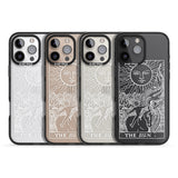 iPhone 16 Pro Max Personalised The Sun Tarot Card - White Transparent Black Impact Phone Case