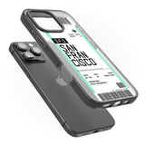 iPhone 16 Pro Max Personalised San Francisco Boarding Pass Black Impact Phone Case