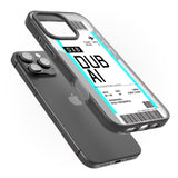 iPhone 16 Pro Max Personalised Dubai Boarding Pass Black Impact Phone Case