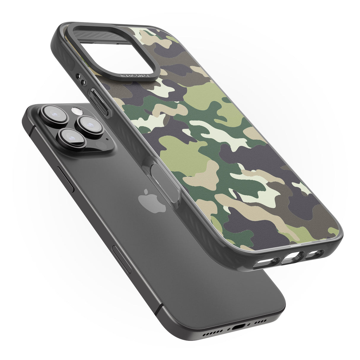 iPhone 16 Pro Max Green Camo Black Impact Phone Case