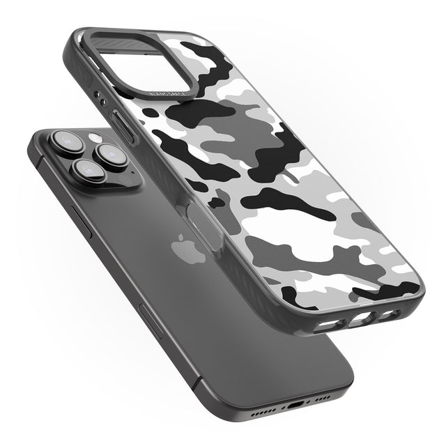 iPhone 16 Pro Max Grey Black Urban Camo Black Impact Phone Case