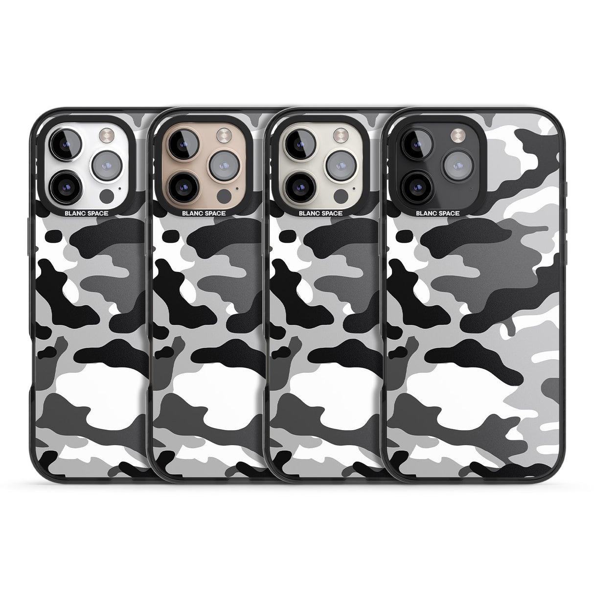 iPhone 16 Pro Max Grey Black Urban Camo Black Impact Phone Case